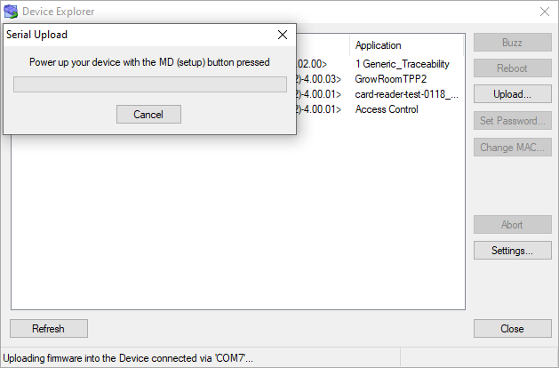 Снимок экрана Device Explorer.