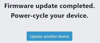 Снимок экрана веб-приложения BLE Firmware Updater.