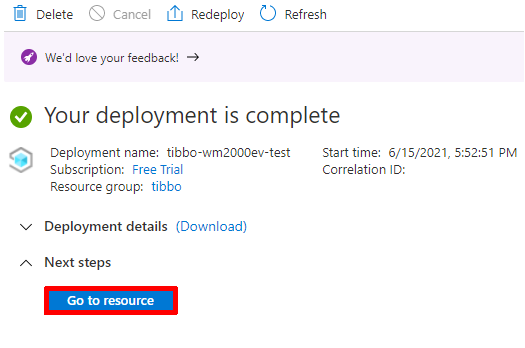 Снимок экрана сайта Microsoft Azure.